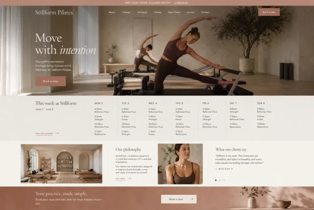 Wellness website concept